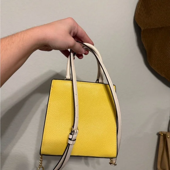 Coach Mini Bag in Yellow and Cream - Picture 3 of 7